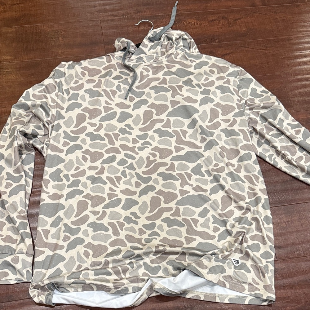 BURLEBO Camo Pullover with hoodie